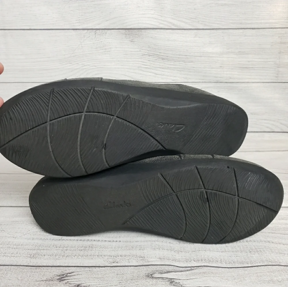 Cloudsteppers by Clark's Black Charcoal Slip-on Women's Sz 11 Shoes‎